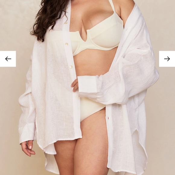 Monday Swimwear Barcelona Tunic Yellow Linen Coverup - Picture 7 of 13